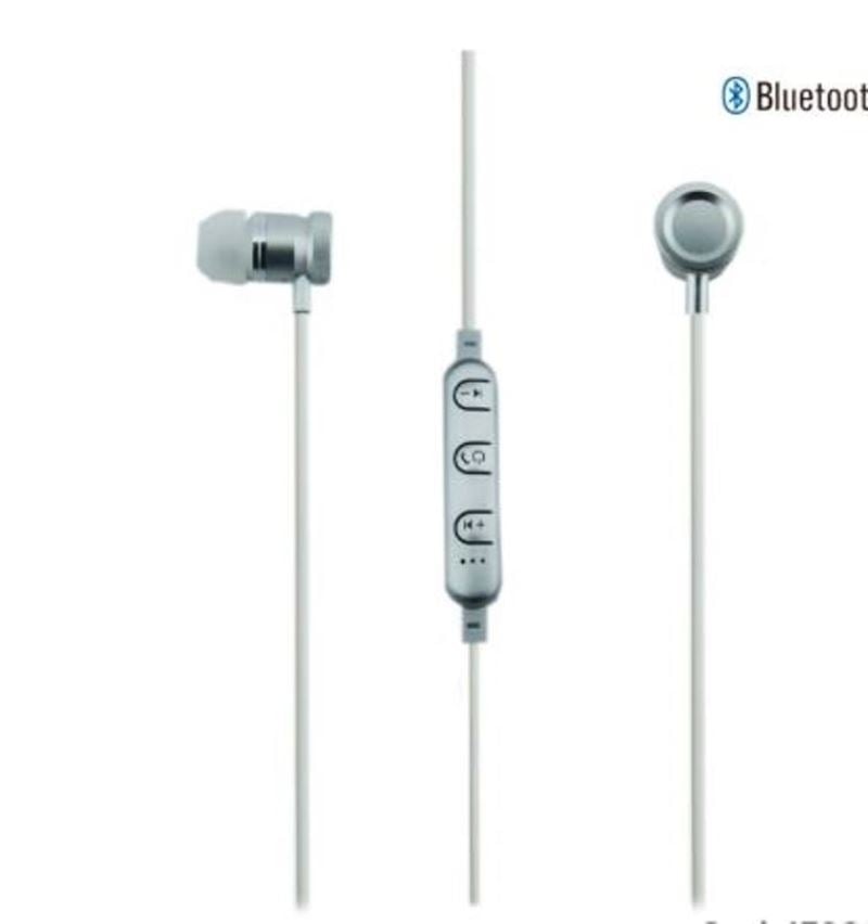 AUDIFONO SPORT BLUETOOTH BILLBOARD IN EAR MODELO BB487 SILVER. - 2