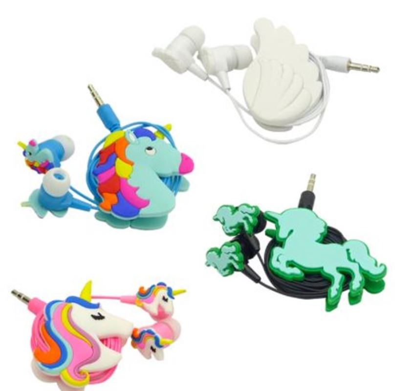 AUDIFONOS PARA NIÑOS CON CABLE, TUK K-088, 4 DISEÑOS. CON ENROLLADOR. - 4