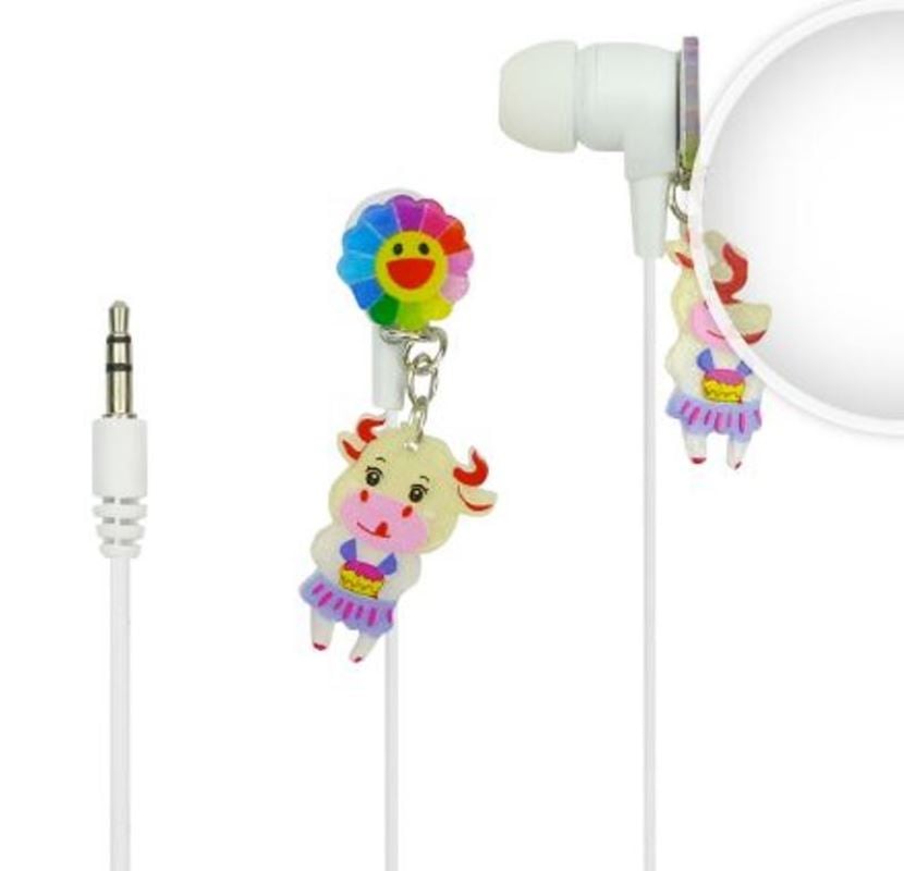 AUDIFONOS PARA NIÑAS CON CABLE, ARETES, TUK K-999, 9 DISEÑOS - 3