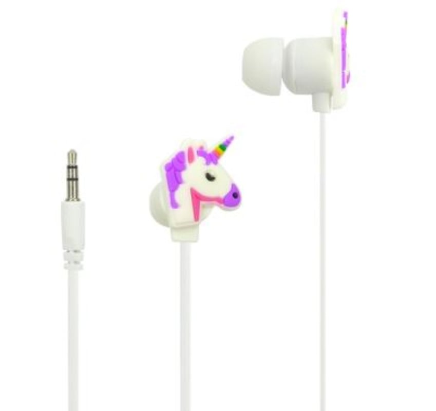 AUDIFONOS PARA NIÑOS CON CABLE DE UNICORNIO EN NUBE, TUK KF-11073, 6 DISEÑOS. EN BLISTER. - 1