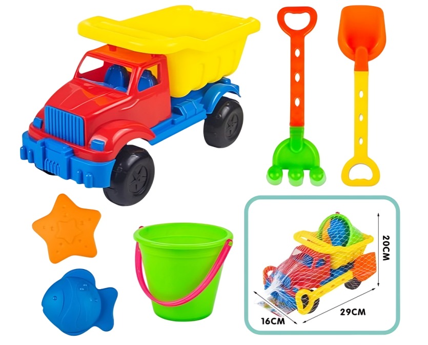 CAMION PLAYA 6 PIEZAS 29X16X20 - 1