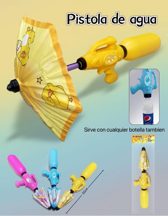 PISTOLA DE AGUA CON PARAGUAS - 2