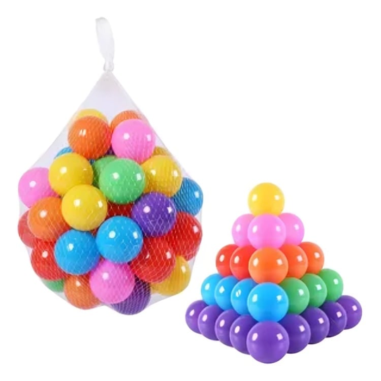 50 PELOTAS DE PISCINA DE 5.5CM COLORES - 1