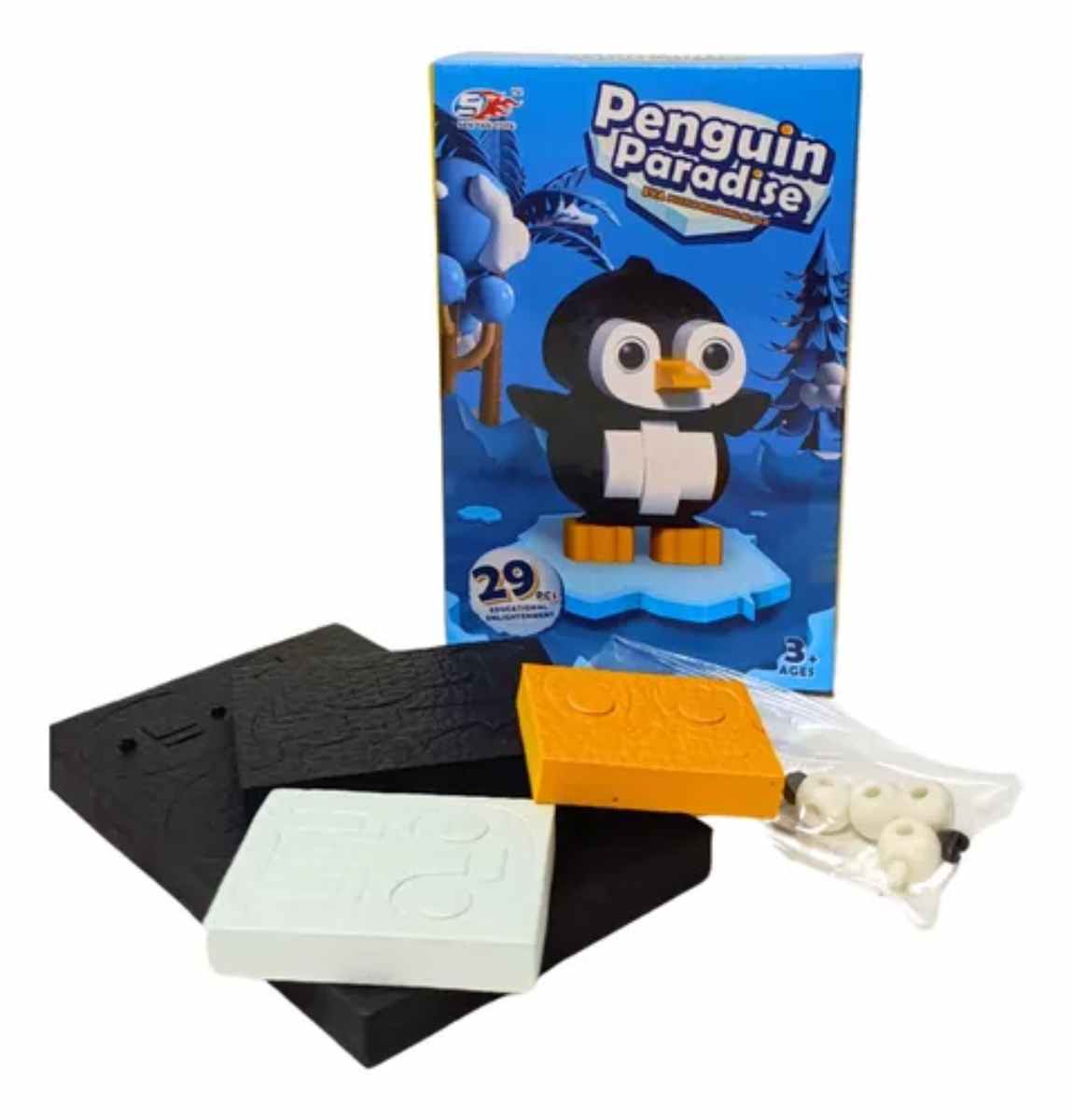 BLOQUES CONSTRUCCIÓN EVA 3D PINGÜINO 29 PIEZAS - 1