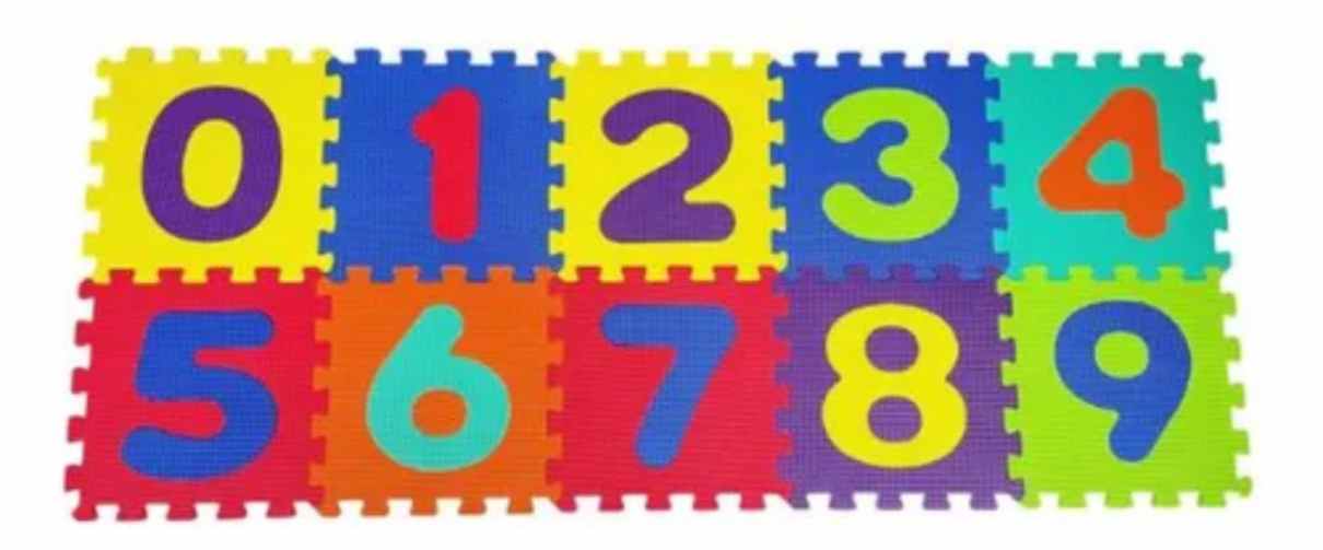 ALFOMBRA GOMA EVA NUMEROS 10 PIEZAS - 1