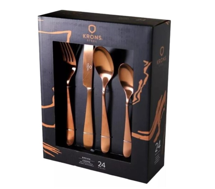 SET CUCHILLERÍA COPPER 24 PIEZAS - 1