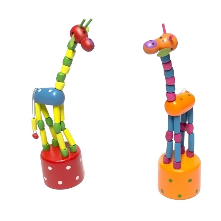 SET 2 DESVANECEDOR JIRAFA JUGUETE MULTICOLOR MADERA - 2