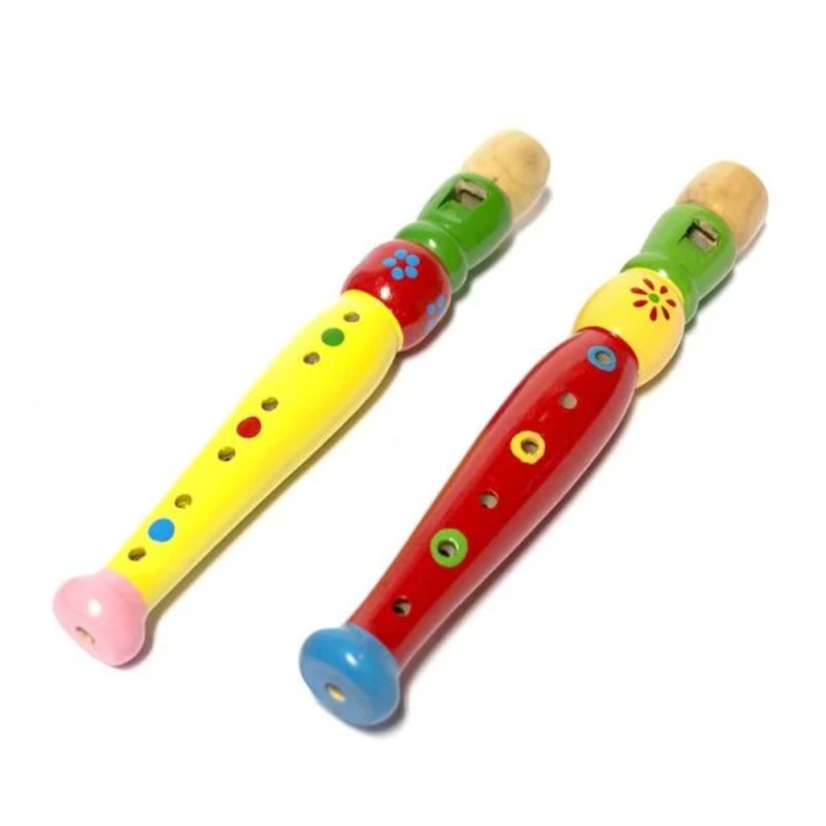 FLAUTA JUGUETE CHICA MULTICOLOR MADERA - 2