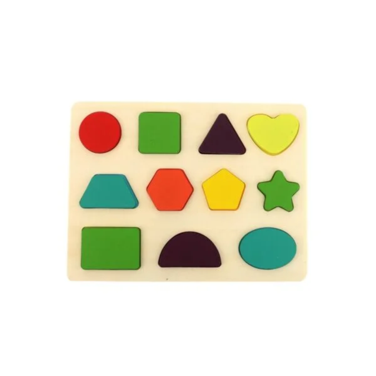 TABLA 3D MULTICOLOR FORMA JUEGO ENCAJE MADERA - 1