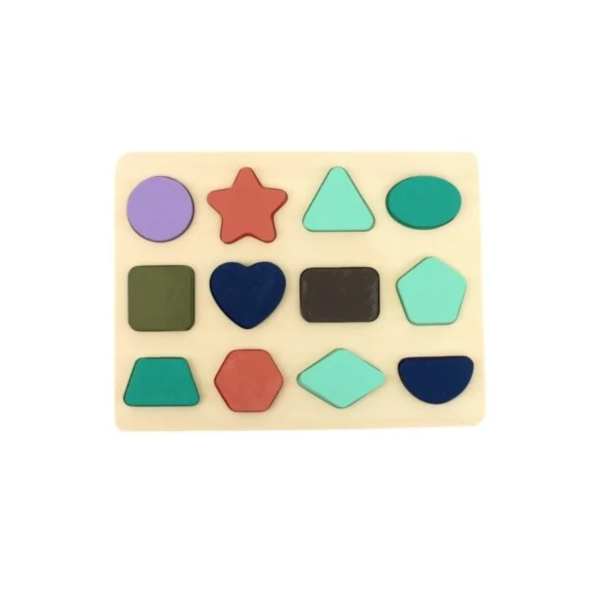 TABLA 3D MULTICOLOR FORMA JUEGO ENCAJE MADERA - 2