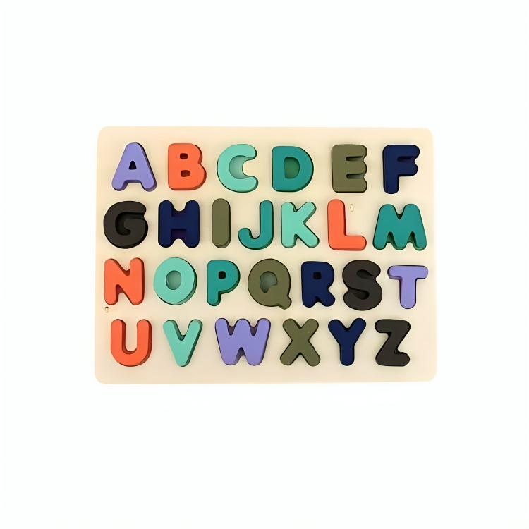 TABLA 3D MULTICOLOR LETRA JUEGO ENCAJE MADERA - 2