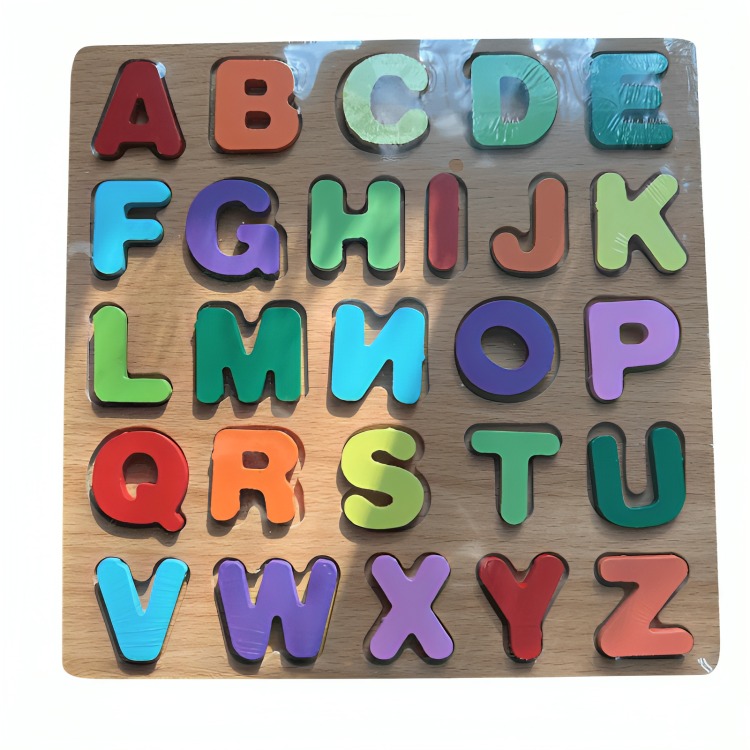 TABLA LETRA ENCAJE MULTICOLOR JUGUETE MADERA - 1