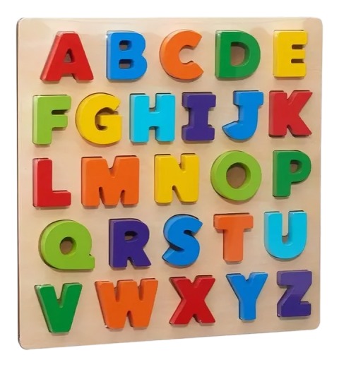 TABLA LETRA ENCAJE MULTICOLOR JUGUETE MADERA - 2