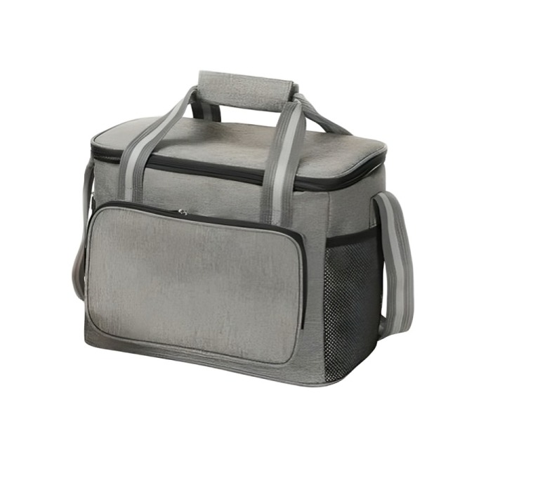 LONCHERA BOLSA TÉRMICA DE ALMUERZO PORTÁTIL GRIS - 1