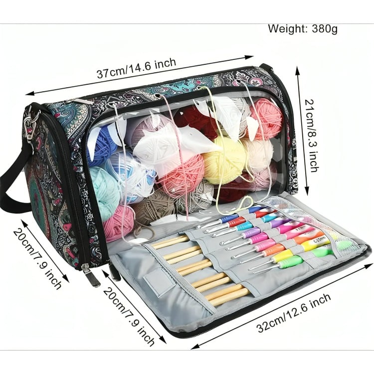 BOLSA ALMACENAMIENTO HILO LANA CROCHET TEJER - 3