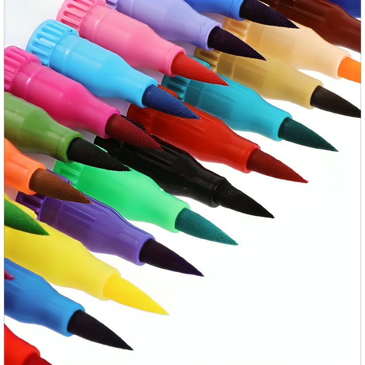 60 MARCADORES DOBLE PUNTA TIPO PINCEL COLORES - 3