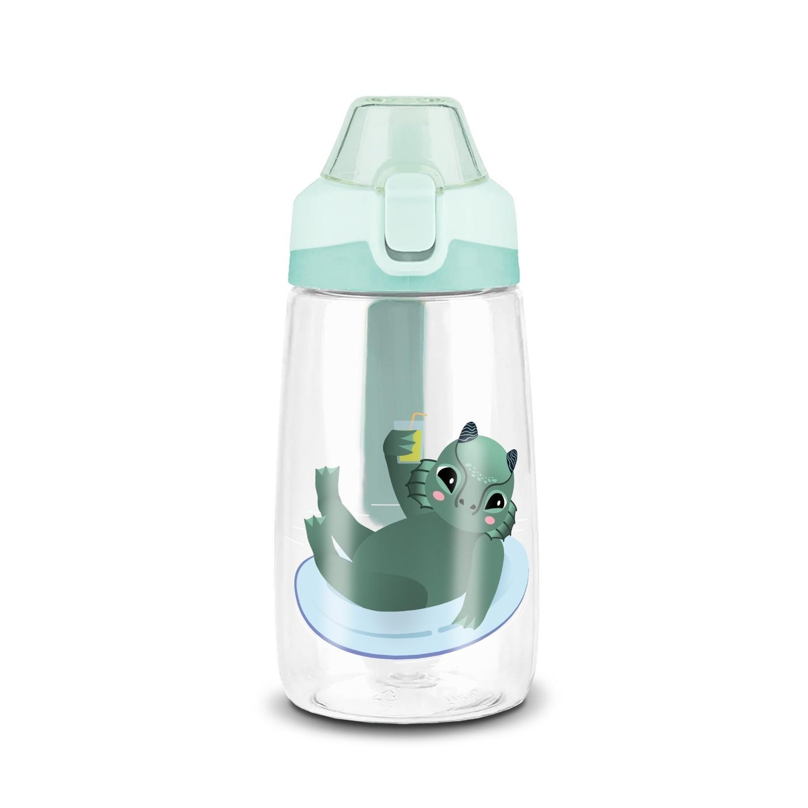 BOTELLA INFANTIL PLÁSTICO 500 ML CORAL VERDE - 1