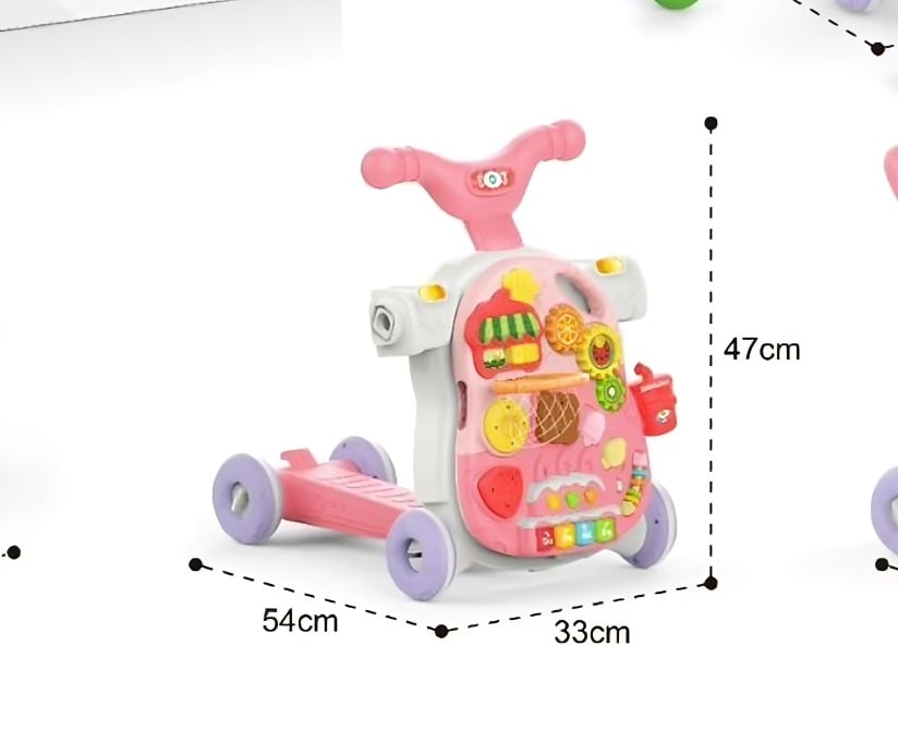 ANDADOR DE BEBE 4 EN 1 ROSADO - 2