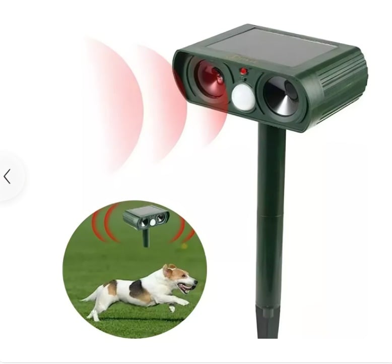 REPELENTE GATOS, PERROS, PLAGAS DE JARDÍN ULTRASÓNICO, SOLAR - 2