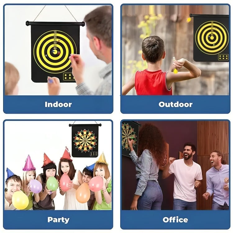 JUEGO DARDO TABLERO COLGANTE Y PLEGABLE ACCESORIOS MAGNÉTICO - 2
