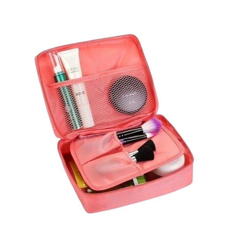 NECESER ORGANIZADOR COSMETIQUERO BOLSA VIAJE TRAVEL FUCSIA - 3