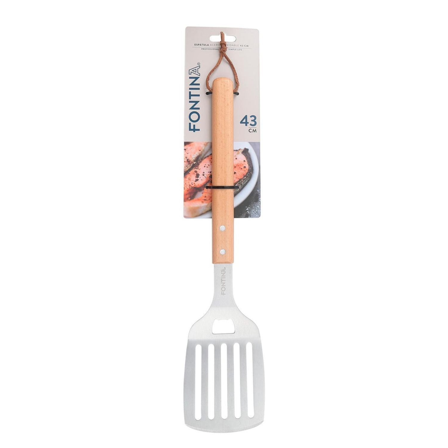 ESPÁTULA PARRILLA ACERO INOXIDABLE 43 CM - 1