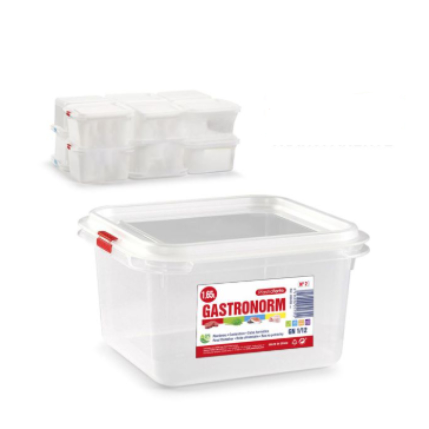 PACK 2 CONTENEDORES FIAMBRERA COLOR BLANCO 1L - 1