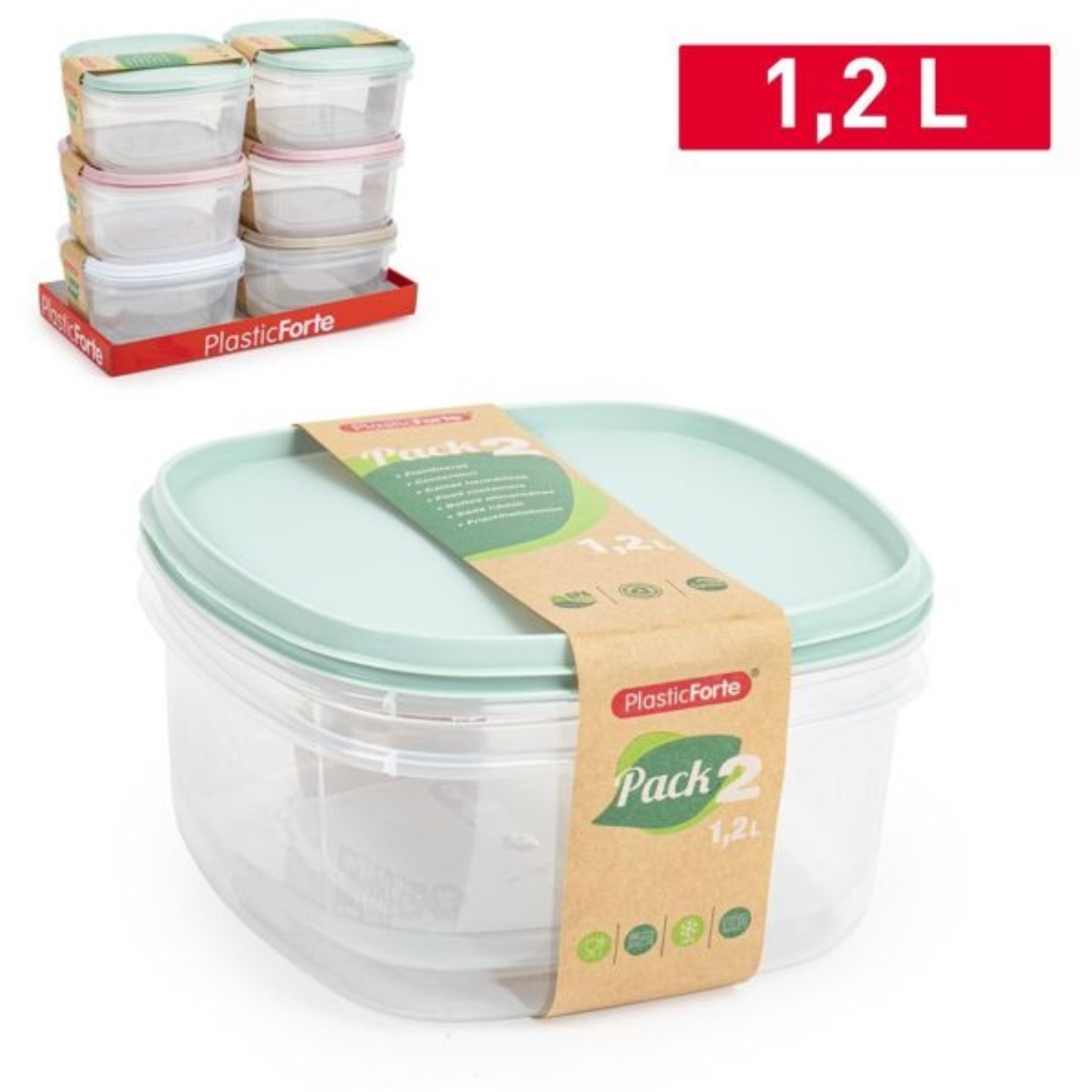 PACK 2 FIAMBRERA 1,2 L COLORES SURTIDOS - 1