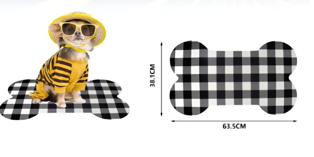ALMOHADILLA PARA MASCOTAS CUADROS 63.5X38.1 CM - 2