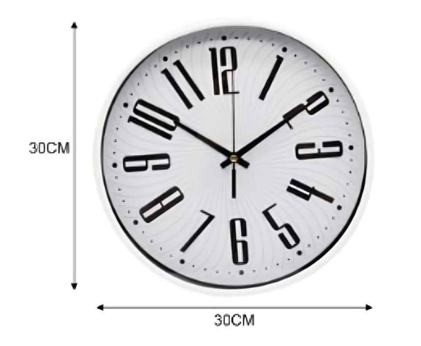 RELOJ DE PARED 30 CM DE DIÁMETRO - 1