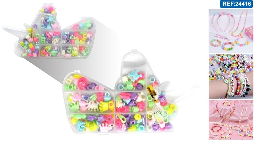 CAJA CON CUENTAS DE BRICOLAJE DIY - 1