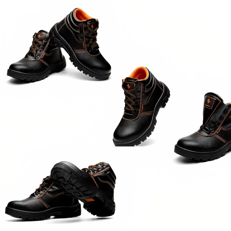 ZAPATO SEGURIDAD BOTIN NEGRO CAÑA PUNTA METAL - 3