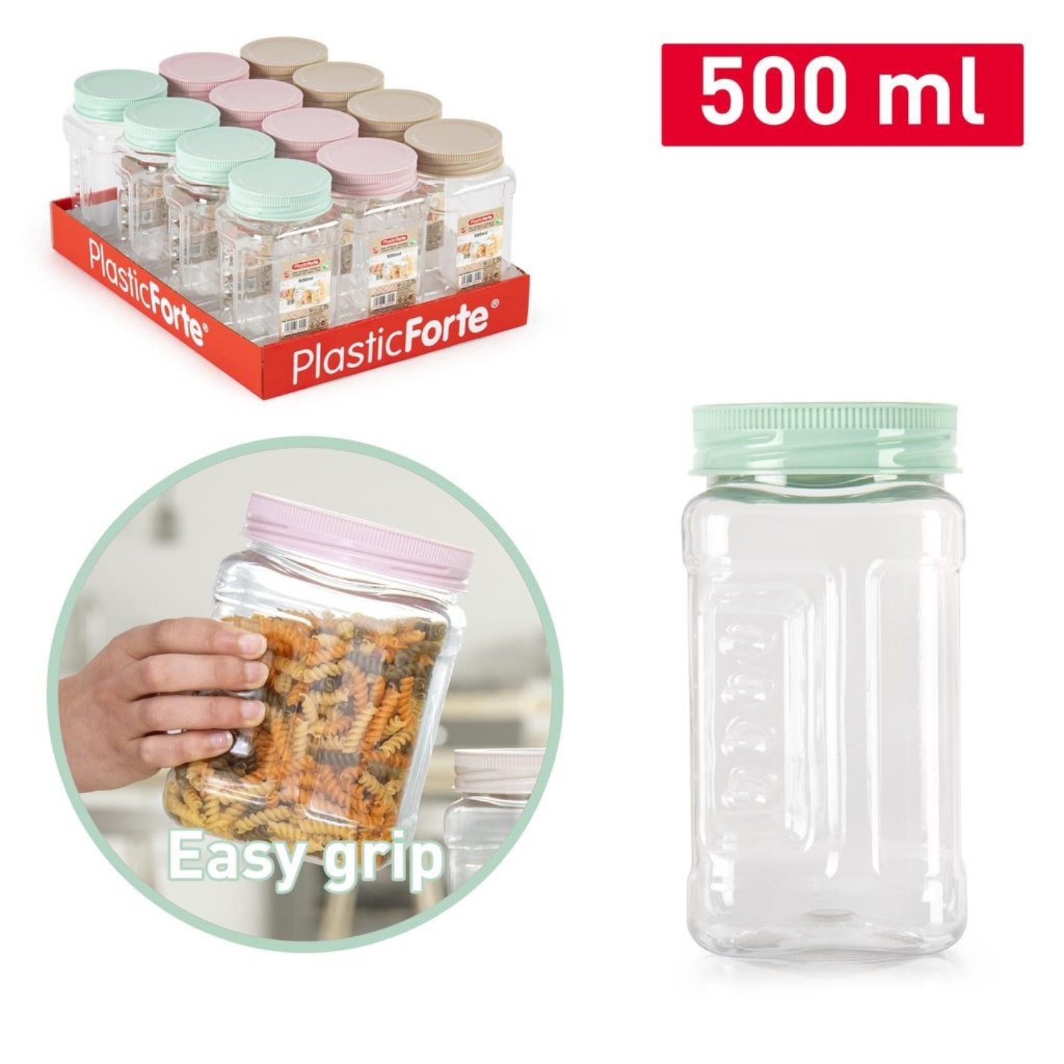 CONTENEDOR 500 ML COLORES SURTIDOS - 1