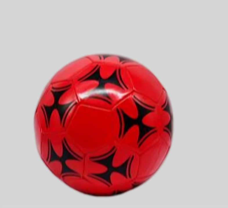 BALON DE FÚTBOL COSIDO A MÁQUINA ROJO - 2