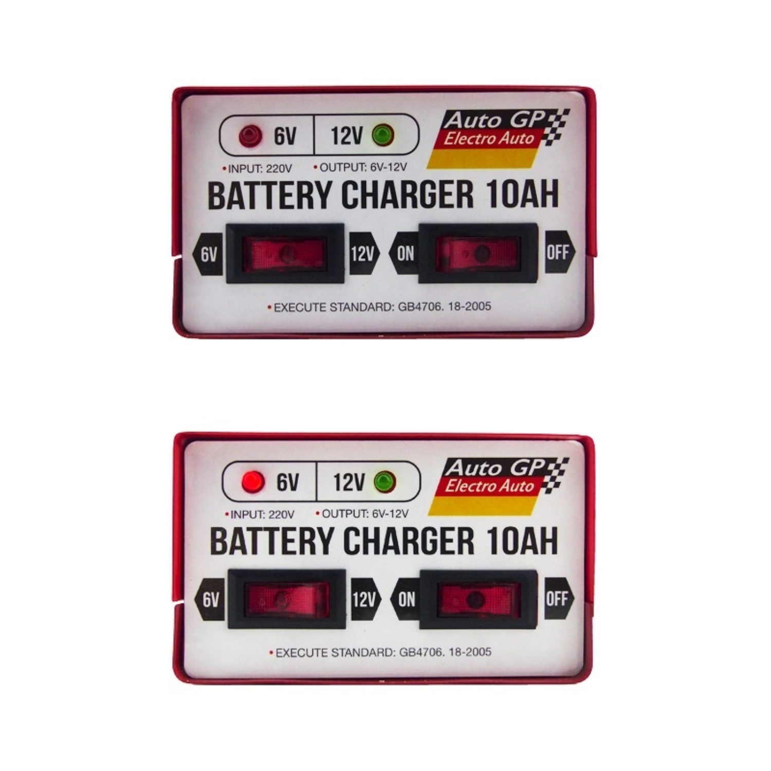 CARGADOR DE BATERIA 10 AMP AUTOGP 6-12 VOLT ALTA CALIDAD EN CAJA - 3