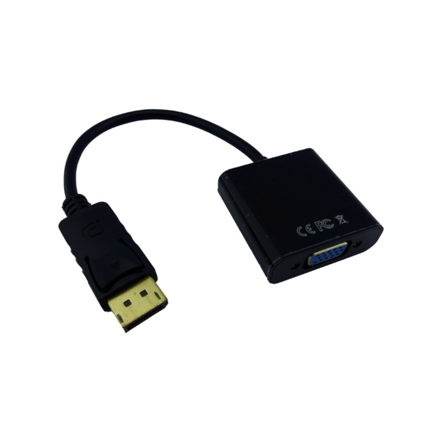 CONVERTIDOR CABLE DE DISPLAY PORT MACHO A VGA HEMBRA NEGRO EN BOLSA - 2
