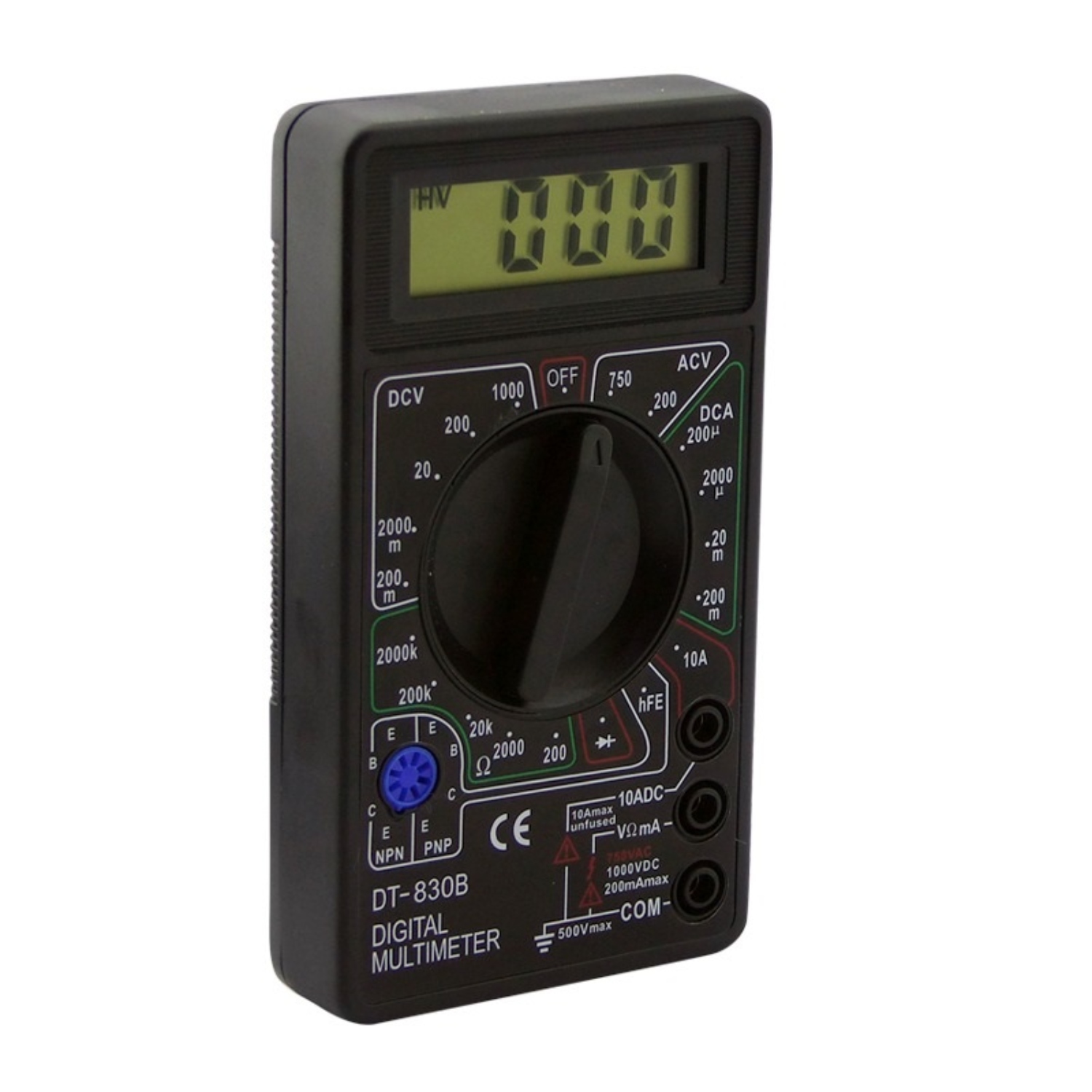 TESTER DIGITAL DT-830B CLASICO NEGRO CAJA - 2
