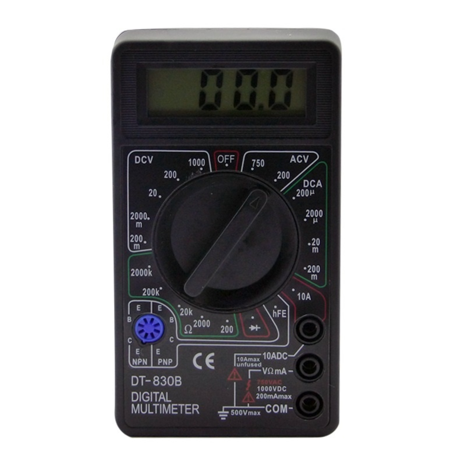 TESTER DIGITAL DT-830B CLASICO NEGRO CAJA - 3