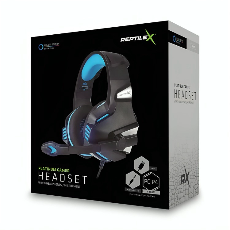 AUDÍFONOS PREMIUM GAMER AZUL - 2