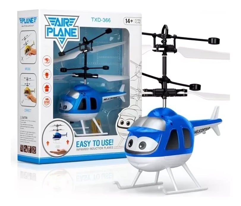 HELICÓPTERO INFANTIL SIN CONTROL AZUL - 1