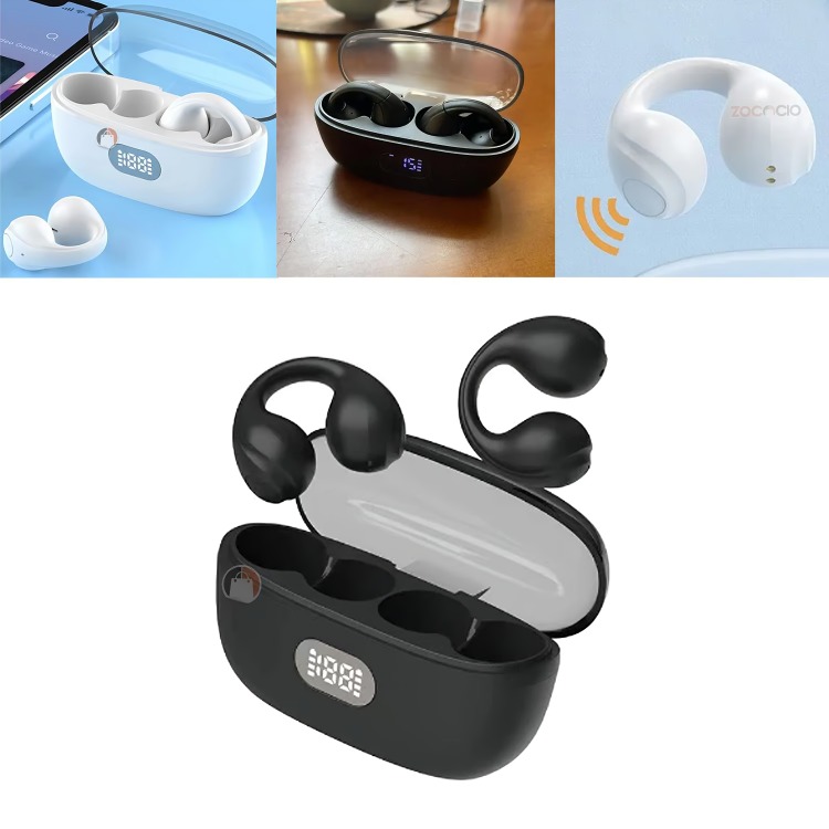 AURICULARES CON CLIP AJUSTE PERFECTO F50 NEGRO - 1