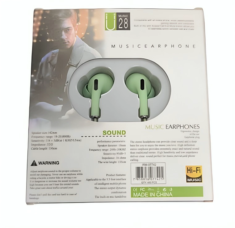 AUDIFONO AURICULAR MUSIC 28 - VERDE - 3