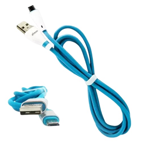CABLE USB PLANO PARA IPHONE/IPAD 5 /6 BLUE