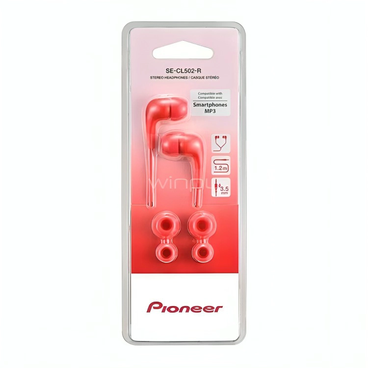 SECL502/R AUDIFONOS PIONEER ROJOS - 2