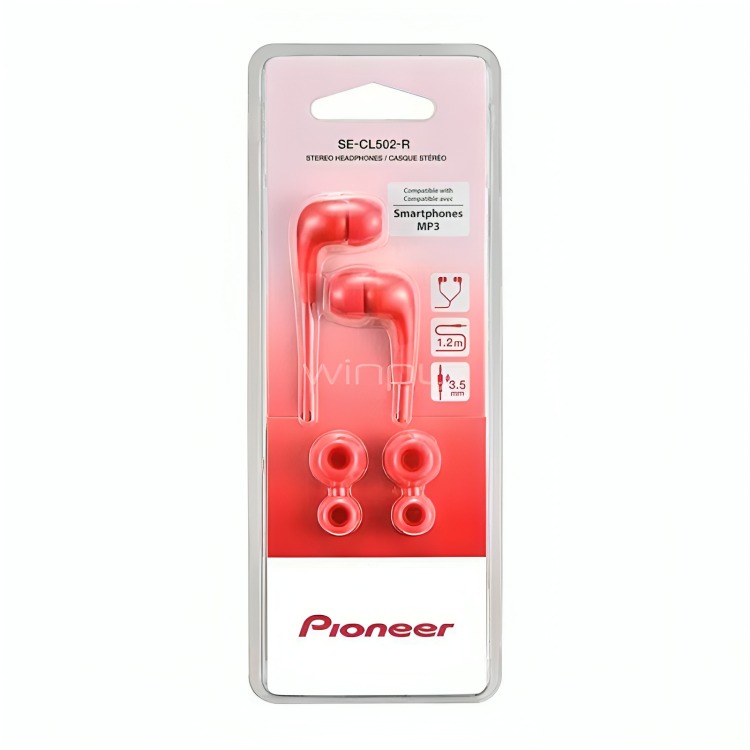 SECL502/R AUDIFONOS PIONEER ROJOS - 2