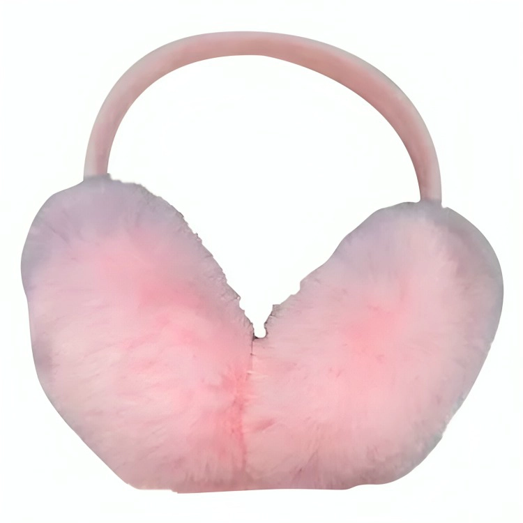 AUDIFONO DIADEMA CON OREJERAS FELPA - ROSA - 1
