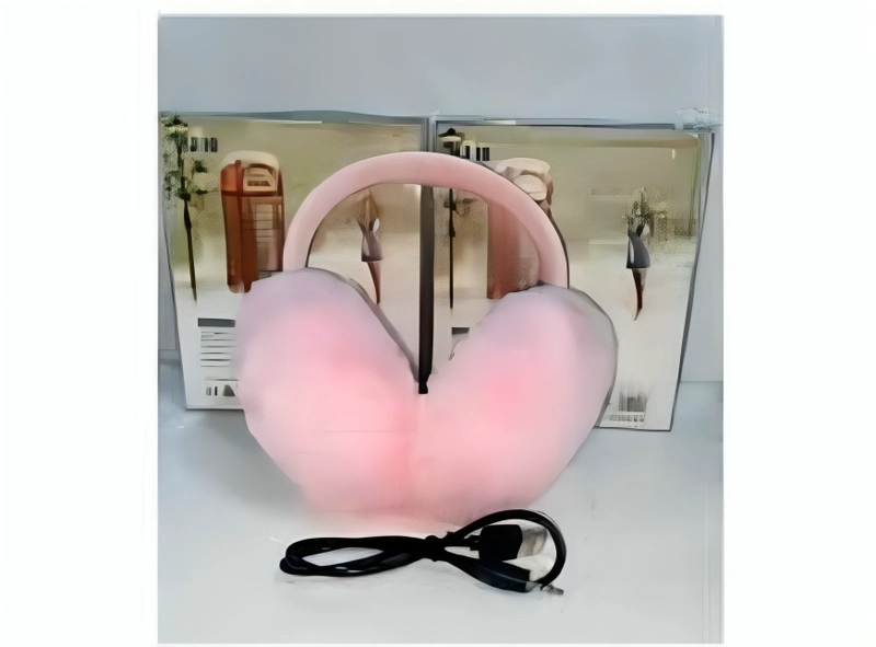 AUDIFONO DIADEMA CON OREJERAS FELPA - ROSA - 3