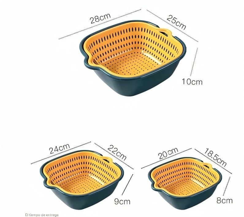 CESTA COLADOR PARA LAVADO DE VERDURAS MULTIFUNCIONAL - 1