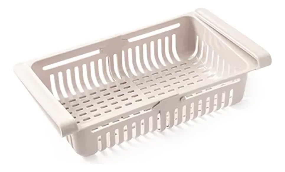 CANASTA CESTO PARA NEVERA REFRIGERADOR BEIGE - 2