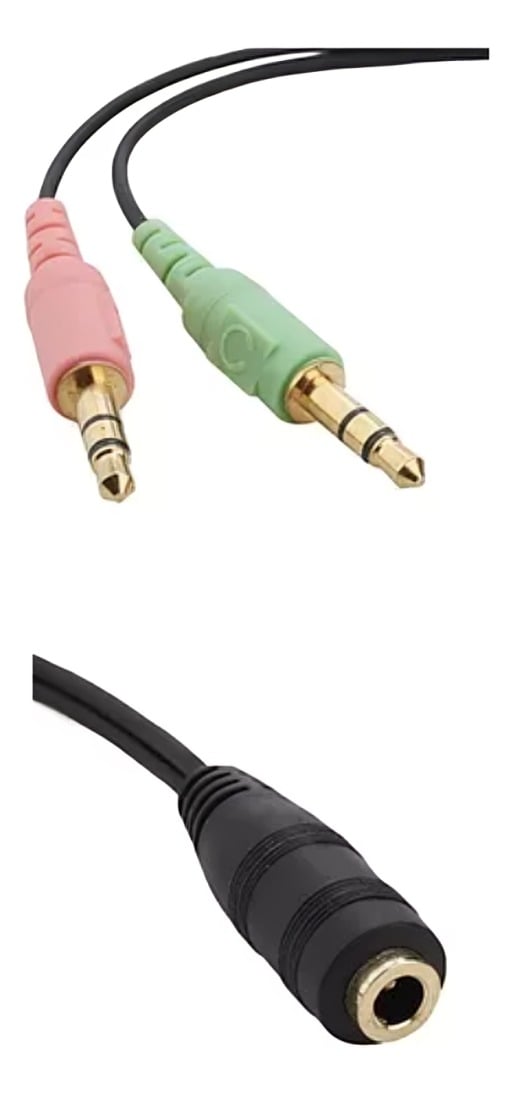 CABLE ADAPTADOR  AURICULARES HEMBRA 3,5 A DOBLE MACHO 3,5MM - 2
